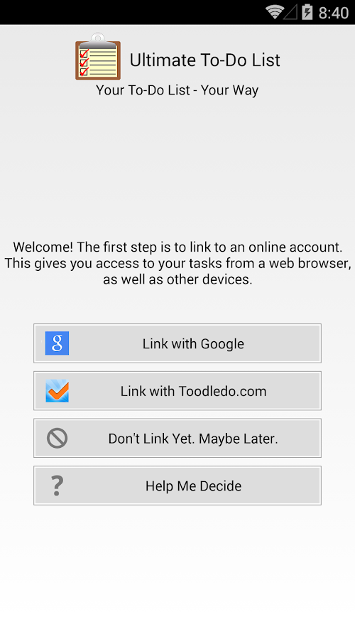 Android application Ultimate To-Do List License screenshort