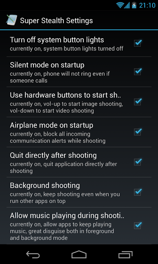 Mobile Hidden Camera - screenshot