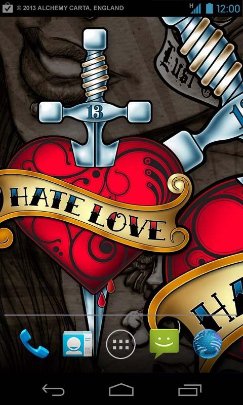 Android application Alchemy Tattoo Live Wallpaper screenshort