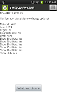 SPDX RTTY Summary screenshot