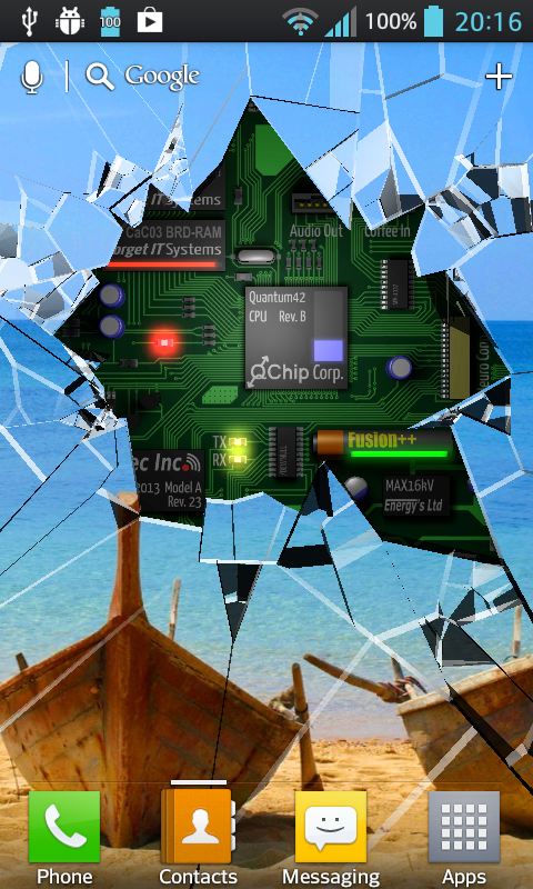Android application Cracked Screen Gyro 3D PRO Parallax Wallpaper HD screenshort