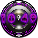 Purple Glow Digital Clock mobile app icon