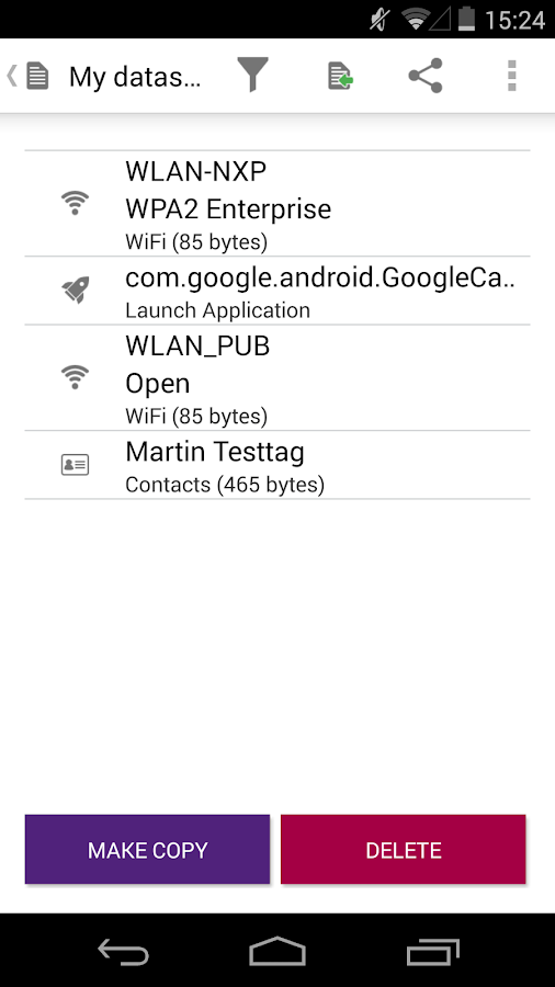    NFC TagWriter by NXP- screenshot  