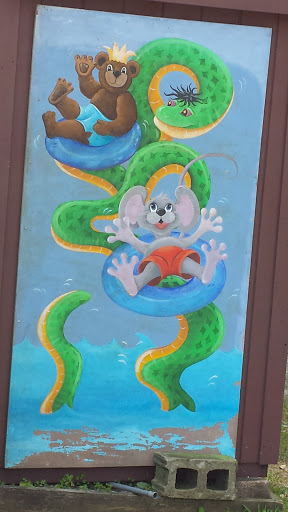Billy Bob Bear and Mogley Mouse Mural