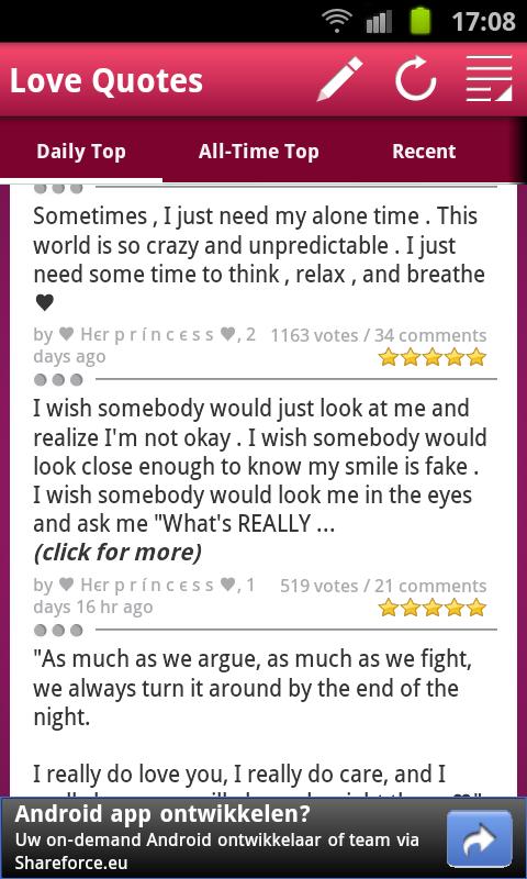 Love Quotes - screenshot