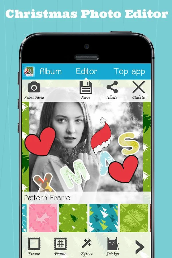   Christmas Photo Editor - 螢幕擷取畫面 