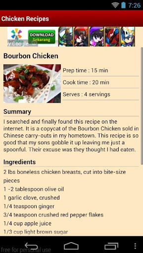 【免費模擬App】Chicken Recipes-APP點子