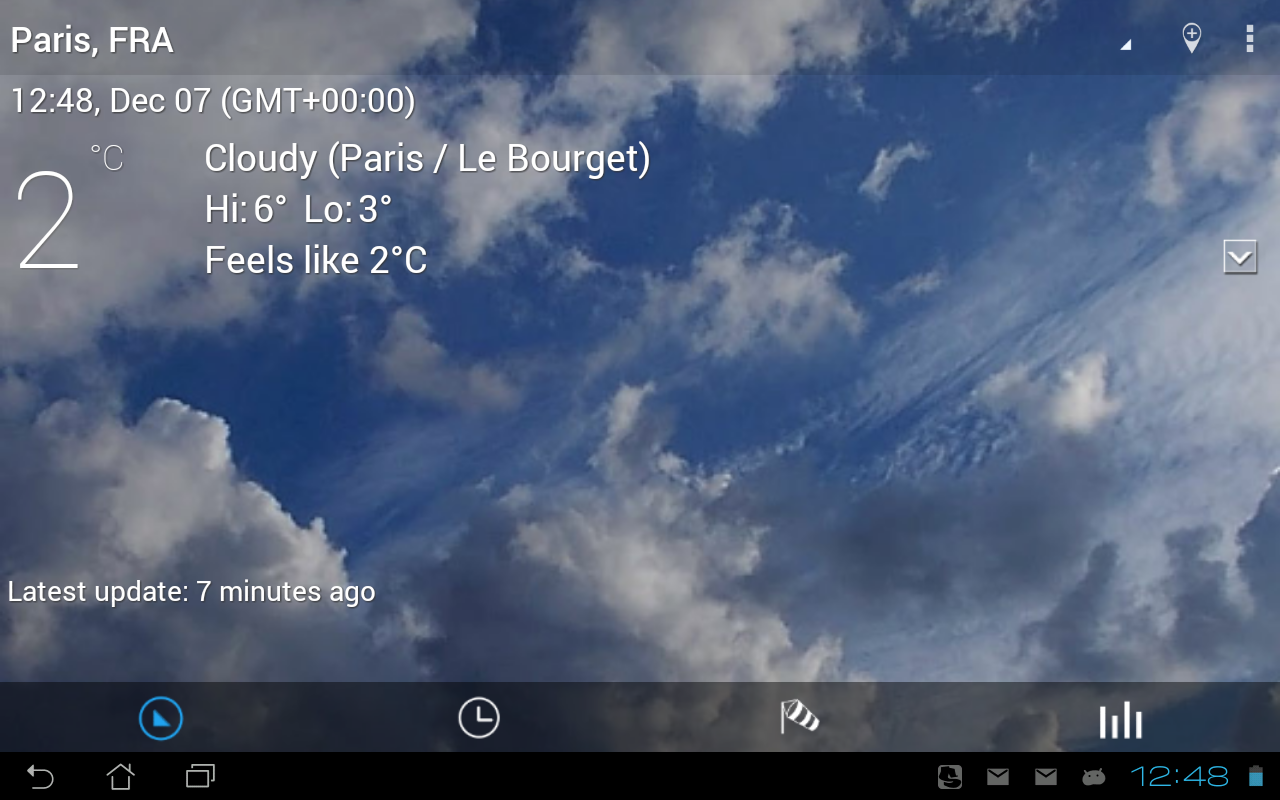 Transparent clock & weather - screenshot