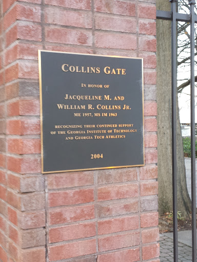 Collins Memorial Gate Plaque