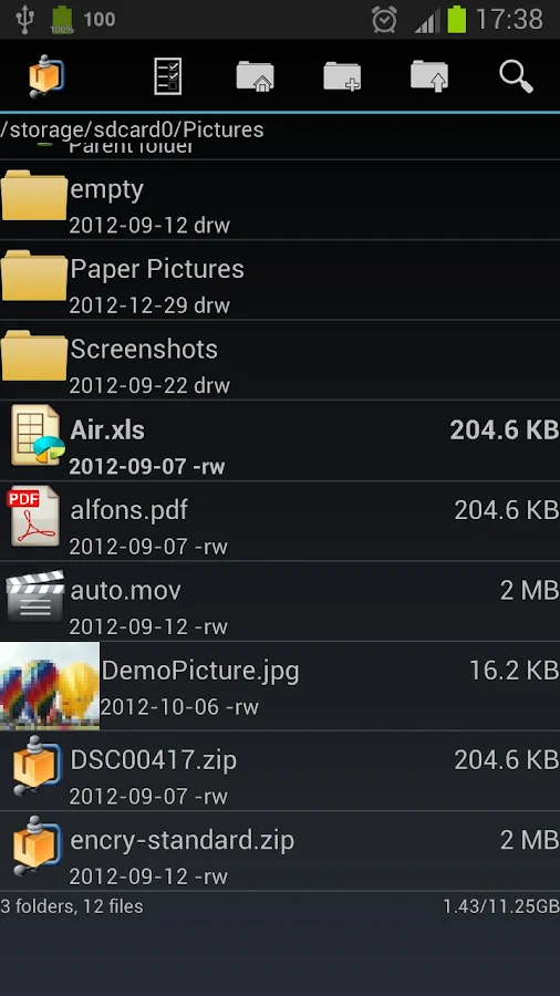 AndroZip™  Gerenciador - screenshot