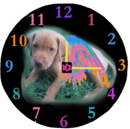 Sweet Puppy Analog Clock
