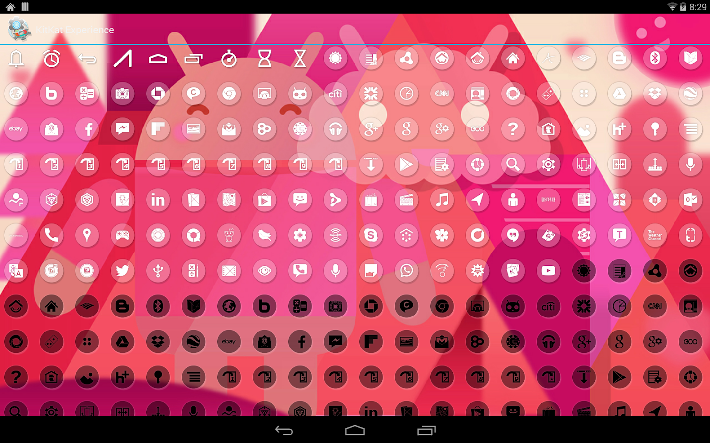 KitKat 4.4 Launcher Theme - screenshot