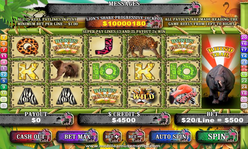 Flamingo Jungle Safari Slots $ Screen 2