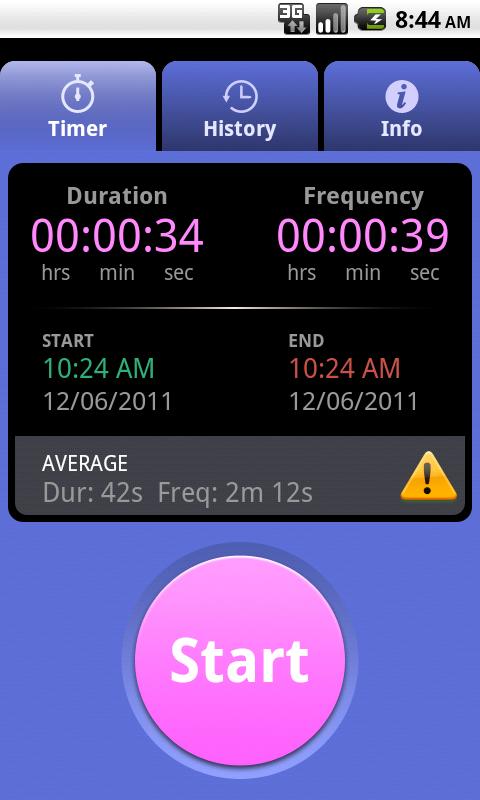 Android application Contraction Master screenshort