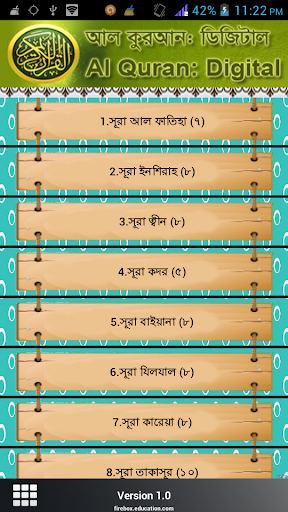 উস্চারণসহ আল কুরআন এর ছোট সূরা