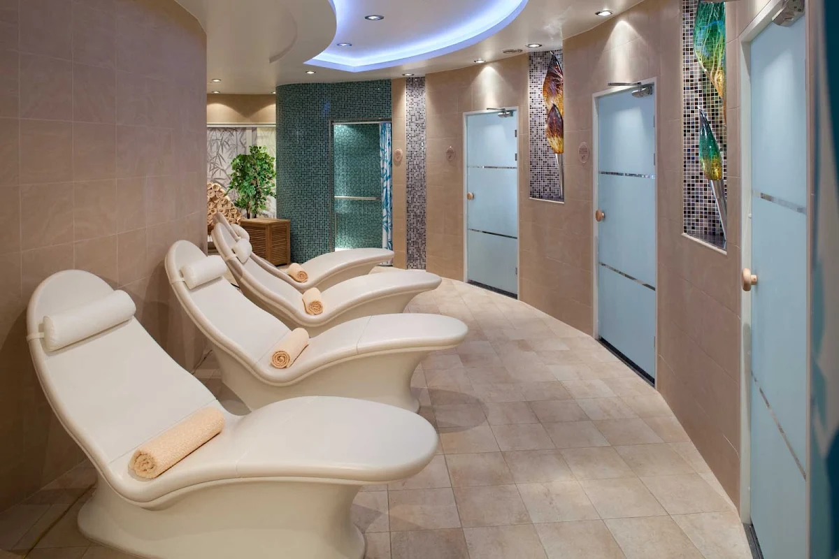 Allure-of-the-Seas-Thermal-Suite - Feel restored after escaping to the soothing Thermal Suite aboard Allure of the Seas. Part of the Vitality at Sea spa, it's a relaxation room that offers heated loungers as well as saunas and and steam rooms. 
