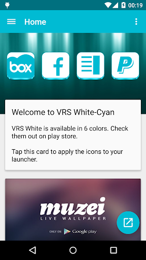 【免費個人化App】VRS White-Cyan Icon Pack-APP點子