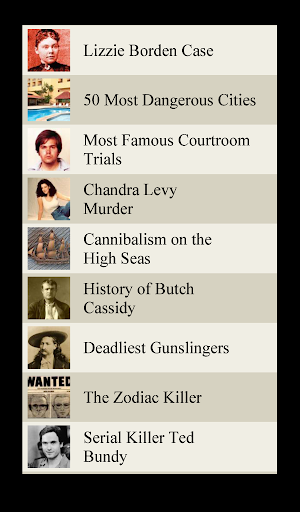 【免費書籍App】Crime Lists-APP點子