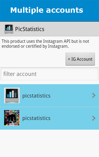Android application PicStatistics screenshort