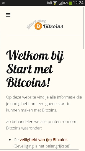 Start met Bitcoins