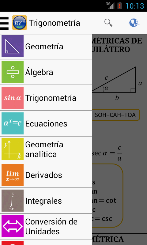 Android application Maths Formulas Free screenshort