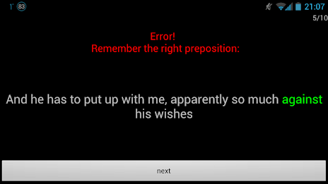 English Prepositions Training poster 7