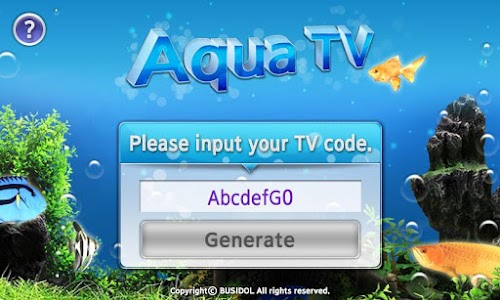 Android application AquaTV Mobile for SmartTV screenshort