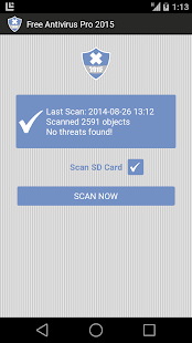 Free Antivirus Pro 2015 - náhled