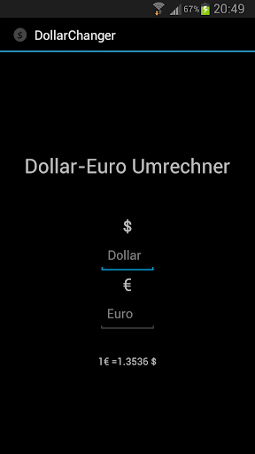 Dollar-Euro Rechner