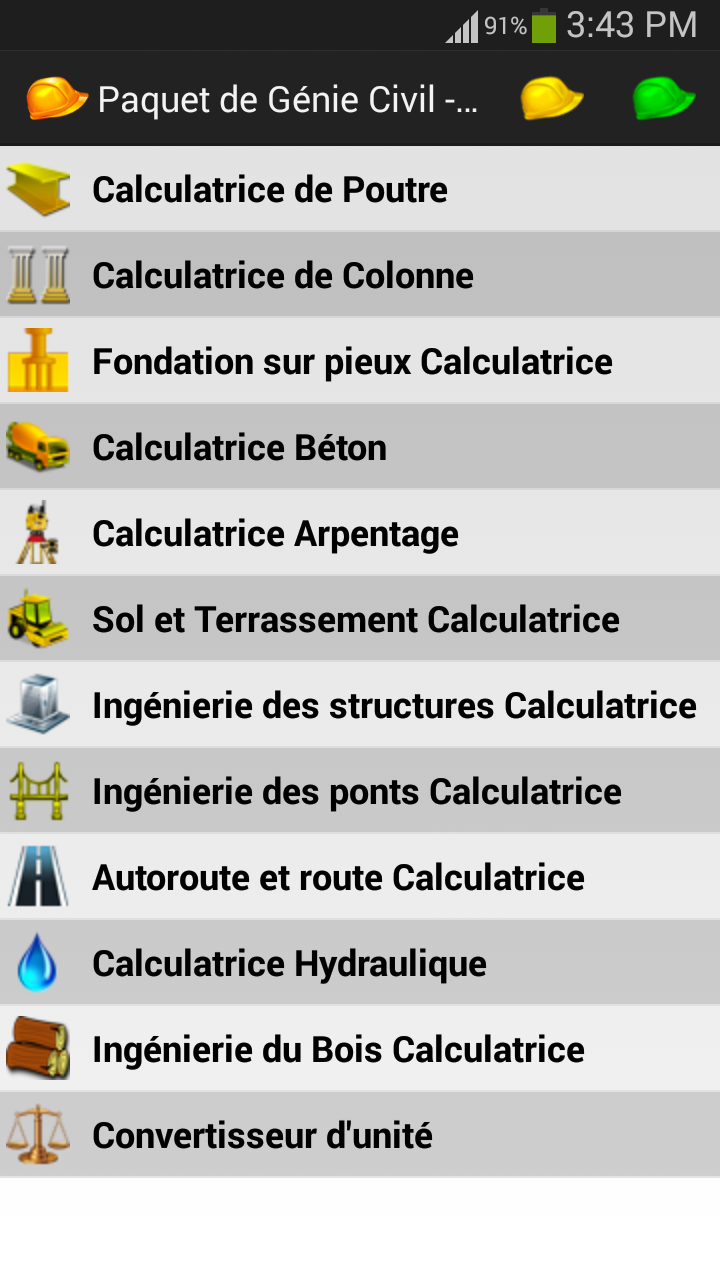 Android application Civil Engineering Pack screenshort