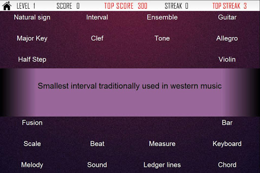 Glossary of Music Quiz