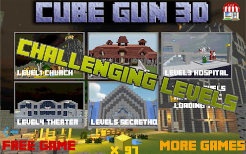 免費動作App|魔方枪3d Cube Gun 3d - Free Mine|阿達玩APP