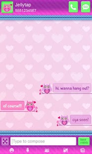 Download Love Owls Theme Purple Hearts♥ APK for Android