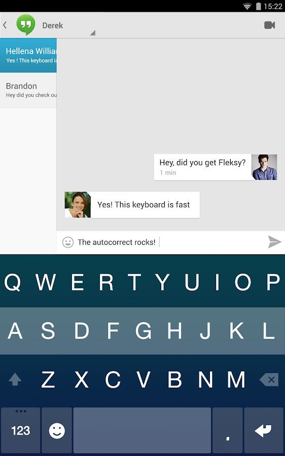 Teclado Fleksy + Emoji - screenshot