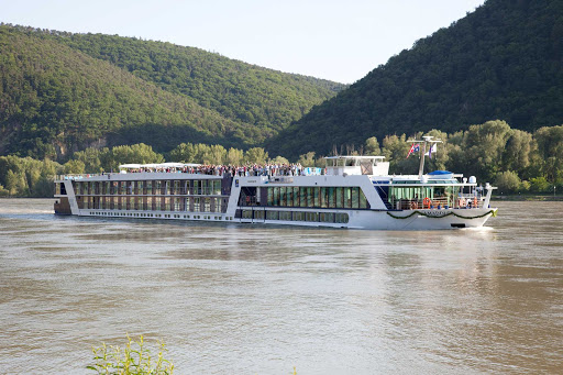 AmaDolce-exterior - Take in close-up views of French waterways in the Bordeaux region during your river cruise aboard AmaDolce.