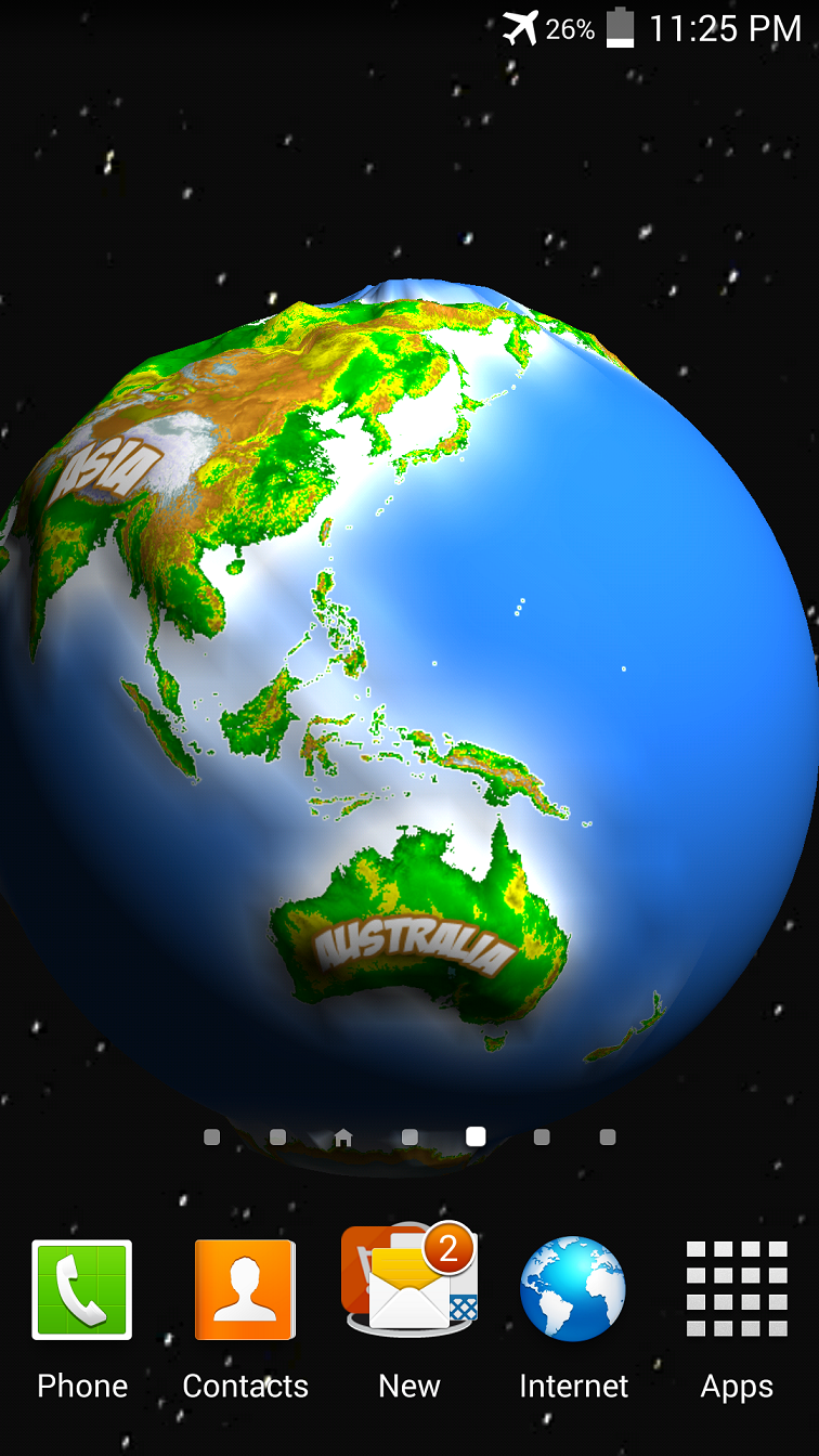 3D Earth Live Wallpaper Screen 1