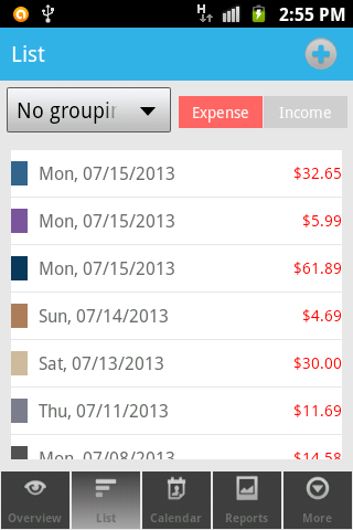 SmartMoney - Expense Manager Screen 2