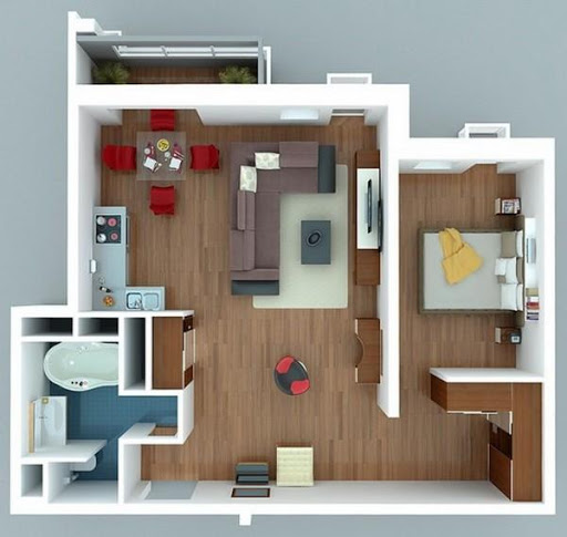 【免費生活App】Floor Plan Design (1 Bedroom)-APP點子