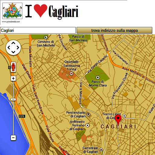 Cagliari map