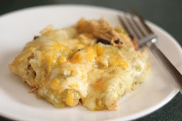 Chicken, Fresh Corn and Three Bean Enchiladas