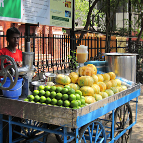 fruit vendor by Venkat Krish - City,  Street & Park Markets & Shops