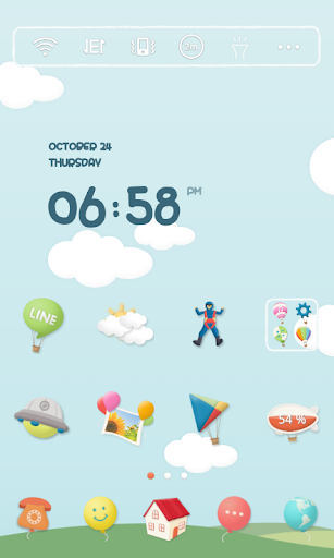 Floating in clouds dodol theme