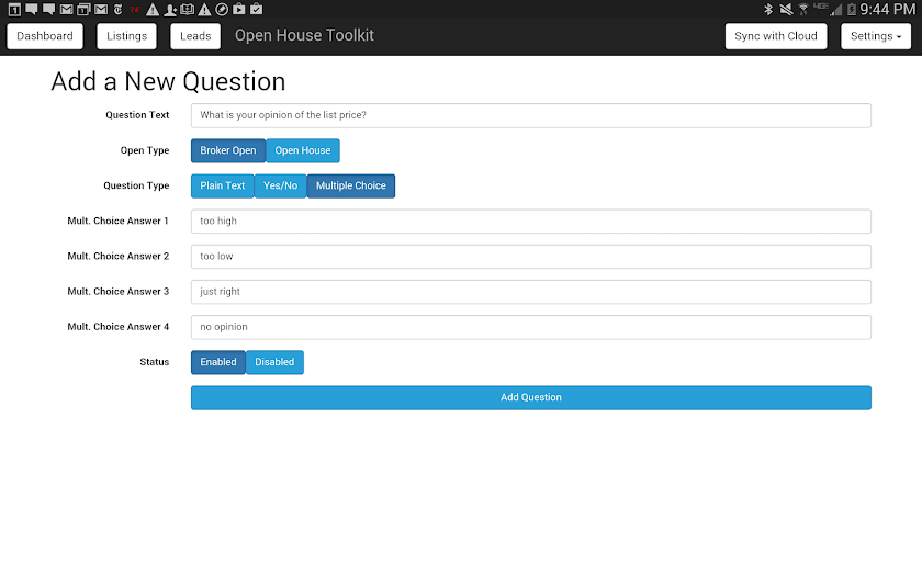 Open House ToolKit-Real Estate Screen 2