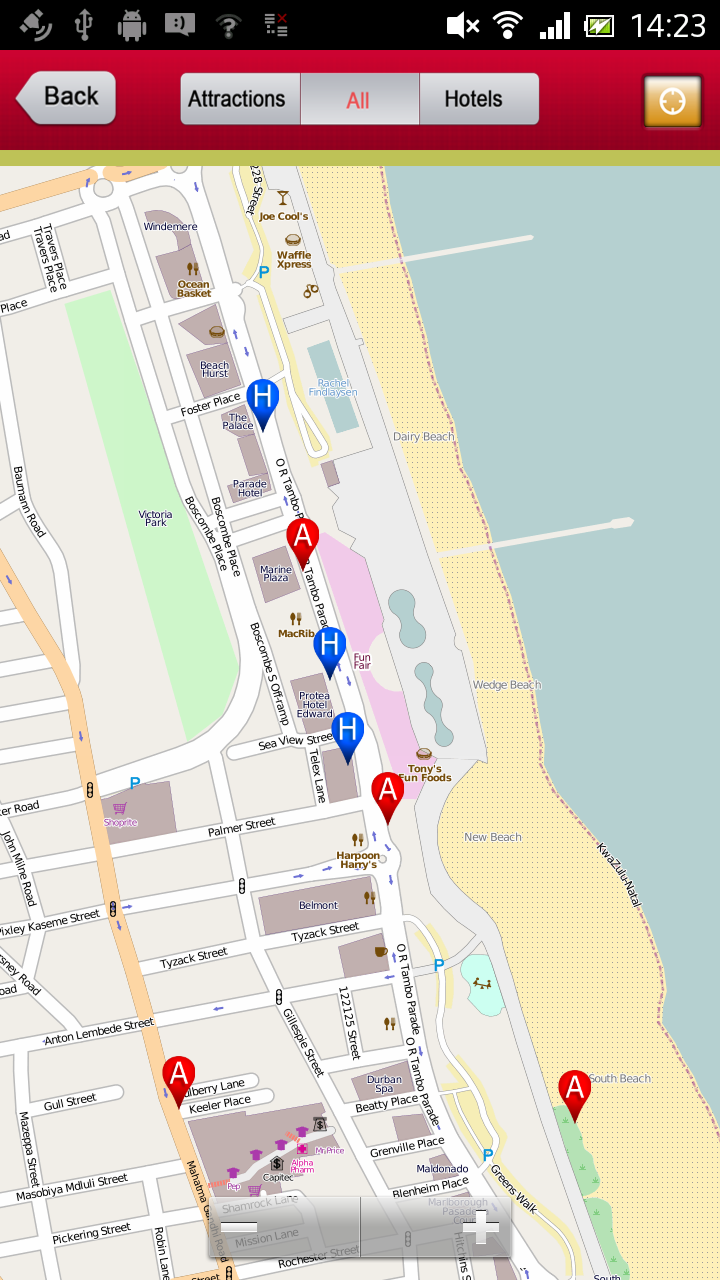 Durban Offline Guide Screen 2