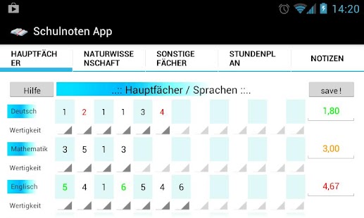 Lastest Schulnoten App APK