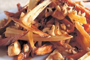 Parsnips and Sweet Potatoes with Hazelnuts and Brown Butter