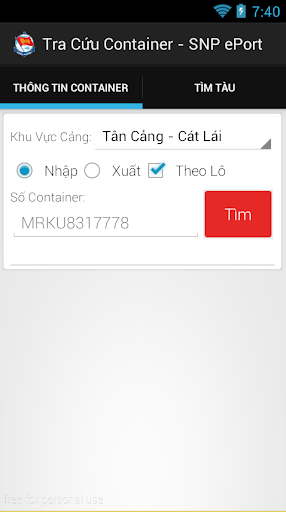Tra cuu Container Cang Cat Lai
