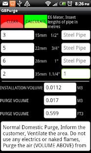 Free GB Gas Purging Calculator APK