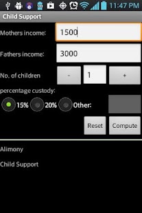 Child Support Calculator Screenshots 0