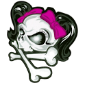 Girly Skull Sticker !! logo
